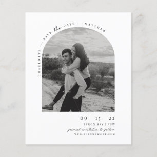Minimalistisches modernes Foto Save the Date Flyer