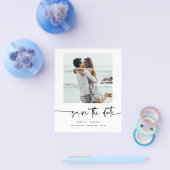 Minimalistisches modernes Foto Save the Date Flyer (Einzeln)