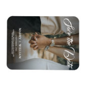 Minimalistisches modernes Foto Save the Date Hochz Magnet (Horizontal)