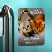 Minimalistisches modernes Foto Save the Date Hochz Magnet