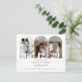 Minimalistisches modernes Foto Save the Date Postkarte (Stehend Vorderseite)