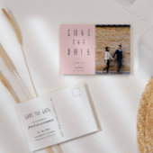 Minimalistisches modernes Foto Save the Date Postkarte