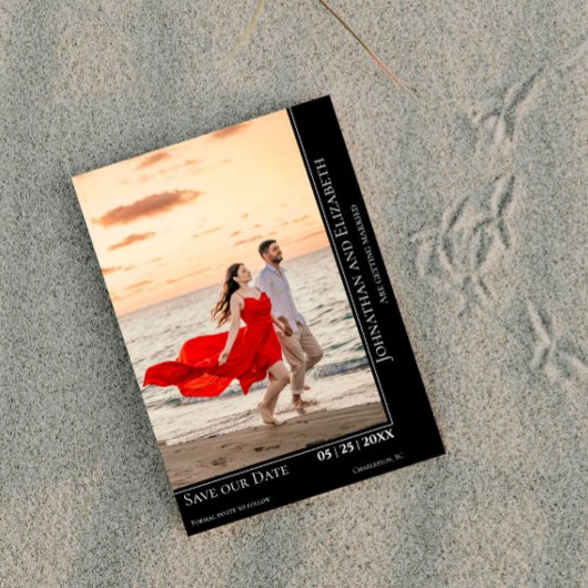 Minimalistisches modernes Foto Save the Date | Sch