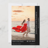 Minimalistisches modernes Foto Save the Date | Sch (Vorderseite)