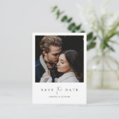 Minimalistisches modernes Foto Save the Date WeddI Einladungspostkarte (Stehend Vorderseite)