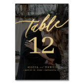 Minimalistisches, modernes Foto Tischnummer (Vorderseite)