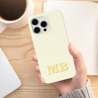 Minimalistisches, modernes gelbes Anfangsmonogramm