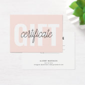 Minimalistisches modernes Geschenkzertifikat (Schreibtisch)