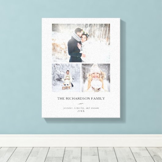 Minimalistisches modernes Gitter | Drei Fotos Leinwanddruck (Insitu (Holzboden))