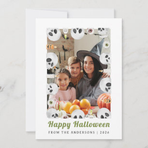 Minimalistisches modernes glückliches Halloween 1  Feiertagskarte