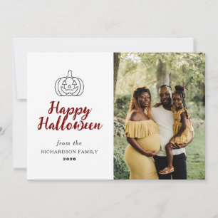 Minimalistisches modernes glückliches Halloween 1  Feiertagskarte