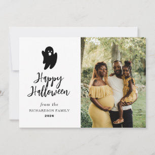 Minimalistisches modernes glückliches Halloween 1  Feiertagskarte