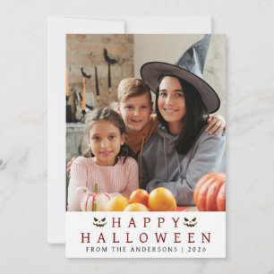 Minimalistisches modernes glückliches Halloween 1  Feiertagskarte