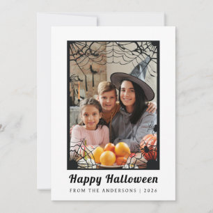 Minimalistisches modernes glückliches Halloween 1 Feiertagskarte