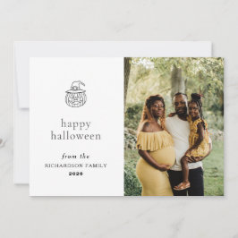 Minimalistisches modernes glückliches Halloween 1  Feiertagskarte