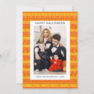 Minimalistisches modernes glückliches Halloween 1 Feiertagskarte