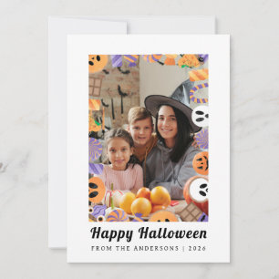 Minimalistisches modernes glückliches Halloween 1  Feiertagskarte