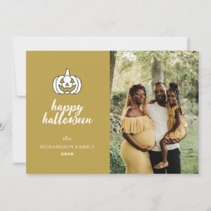 Minimalistisches modernes glückliches Halloween 1  Feiertagskarte