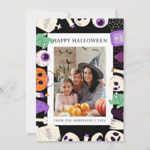 Minimalistisches modernes glückliches Halloween 1  Feiertagskarte