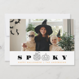 Minimalistisches modernes glückliches Halloween 1  Feiertagskarte