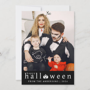 Minimalistisches modernes glückliches Halloween 1  Feiertagskarte
