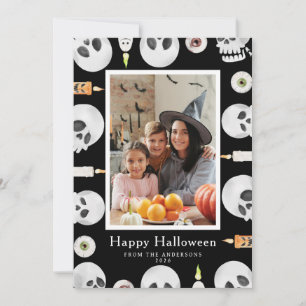 Minimalistisches modernes glückliches Halloween 1  Feiertagskarte