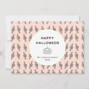 Minimalistisches, modernes glückliches Halloween 3 Feiertagskarte