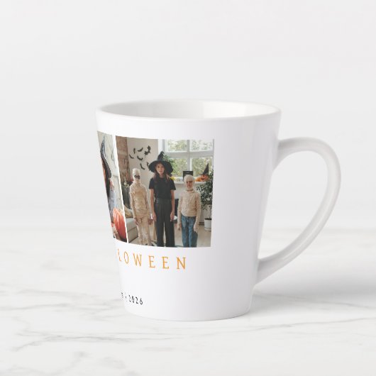 Minimalistisches, modernes glückliches Halloween 3 Milchtasse (Rechts)