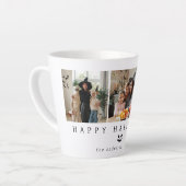 Minimalistisches, modernes glückliches Halloween 3 Milchtasse (Linke Ecke)