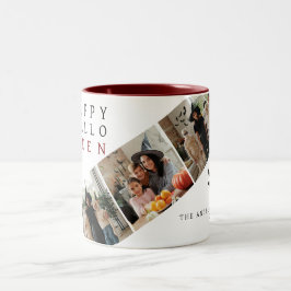 Minimalistisches, modernes glückliches Halloween 3 Zweifarbige Tasse