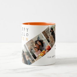 Minimalistisches, modernes glückliches Halloween 3 Zweifarbige Tasse