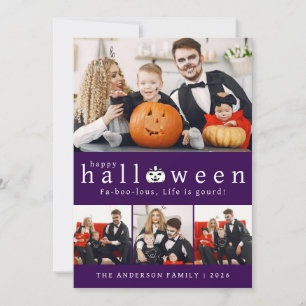 Minimalistisches modernes glückliches Halloween 4- Feiertagskarte