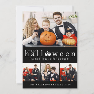 Minimalistisches modernes glückliches Halloween 4- Feiertagskarte