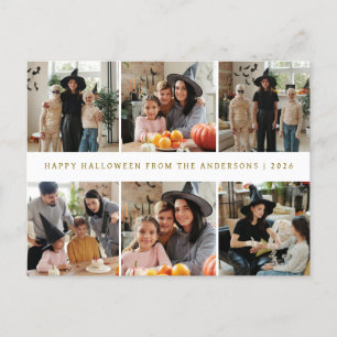 Minimalistisches modernes glückliches Halloween 6  Feiertagspostkarte