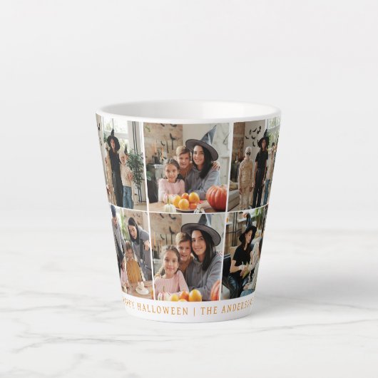 Minimalistisches modernes glückliches Halloween 6 Milchtasse (Vorderseite)