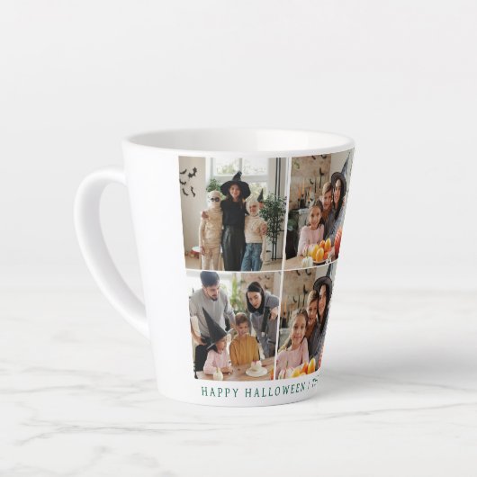 Minimalistisches modernes glückliches Halloween 6 Milchtasse (Linke Ecke)