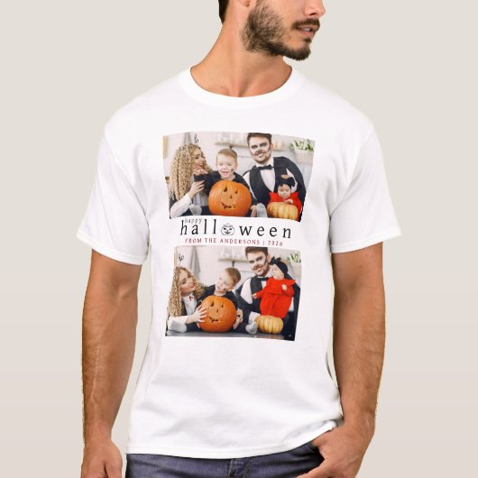 Minimalistisches, modernes, glückliches Halloween  T-Shirt (Vorderseite)