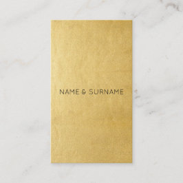 Minimalistisches modernes Goldvertikale Visitenkarte