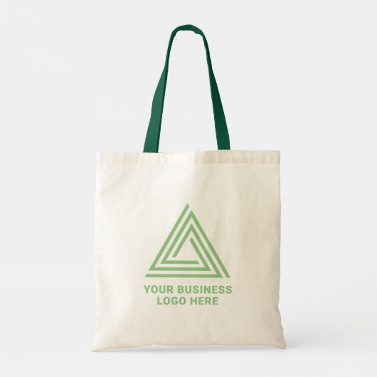 Minimalistisches, modernes Green Business-Logo Tragetasche (Rückseite)