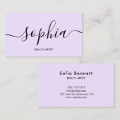 Minimalistisches, modernes handgeschriebenes Kalli Visitenkarte (Vorne/Hinten)