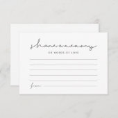 Minimalistisches, modernes Handgeschriebenes Teile Mitteilungskarte (Vorne/Hinten)