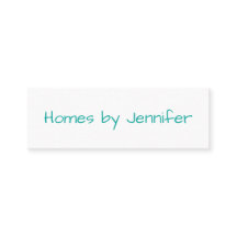 Minimalistisches, modernes Handschrift Türkis Prof