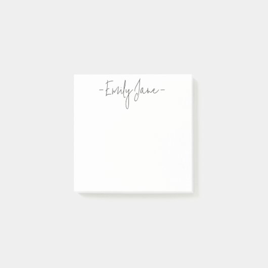 Minimalistisches, modernes Handschriftzeichen Post-it Klebezettel (Vorderseite)
