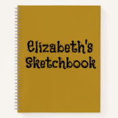 Minimalistisches, modernes Handy-Skript - Custom S Notizblock (Vorderseite)