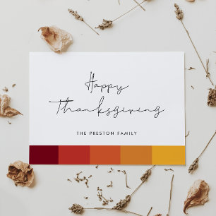 Minimalistisches modernes Happy Thanksgiving Feiertagskarte