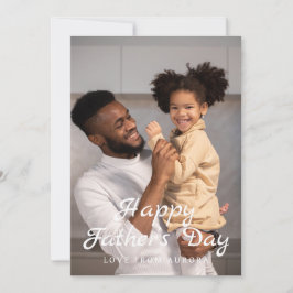 Minimalistisches modernes Happy Vathers Tag 1 Foto Feiertagskarte