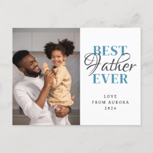 Minimalistisches modernes Happy Vathers Tag 1 Foto Feiertagspostkarte