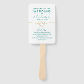 Minimalistisches modernes Hochzeitsprogramm Fächer (Vorderseite)