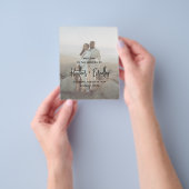 Minimalistisches modernes Hochzeitsprogramm-Foto Flyer (Gruppe)