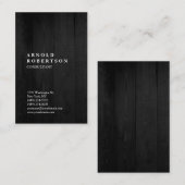 Minimalistisches modernes Holzdesign Schlicht krea Visitenkarte (Vorne/Hinten)